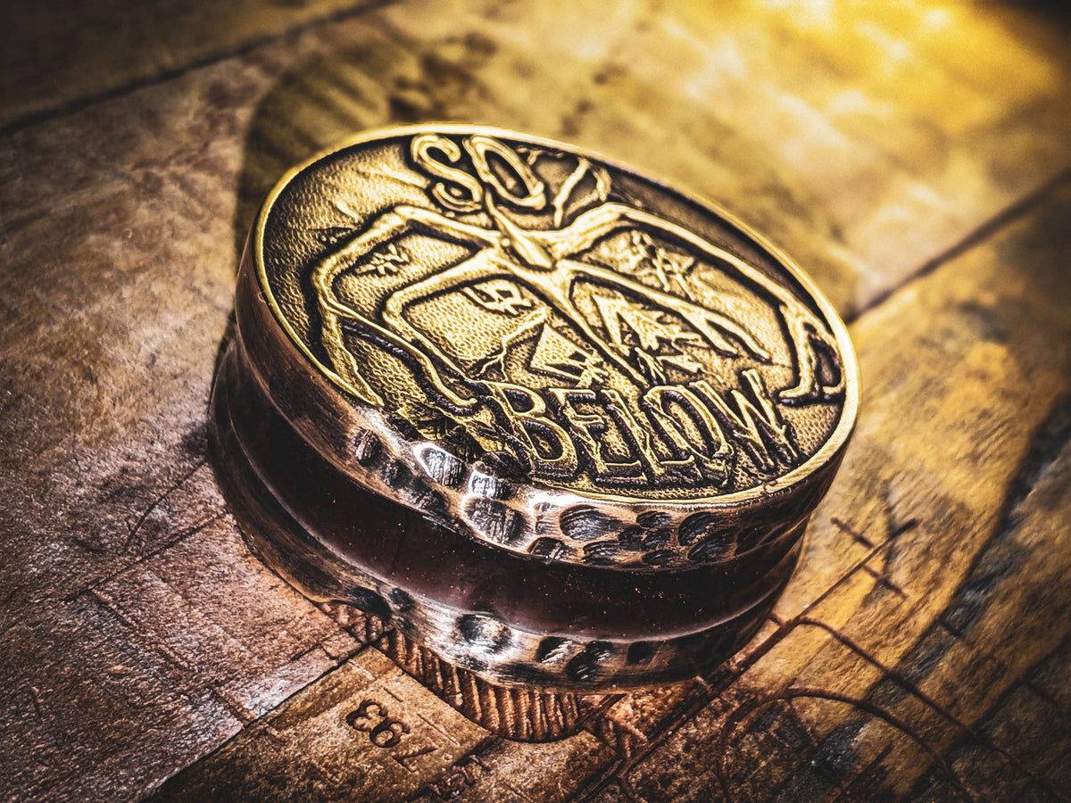 STRANGER COINS | Glow in the Dark Aged Brass & Red Resin Challenge Coin | Stim | Fidget | EDC